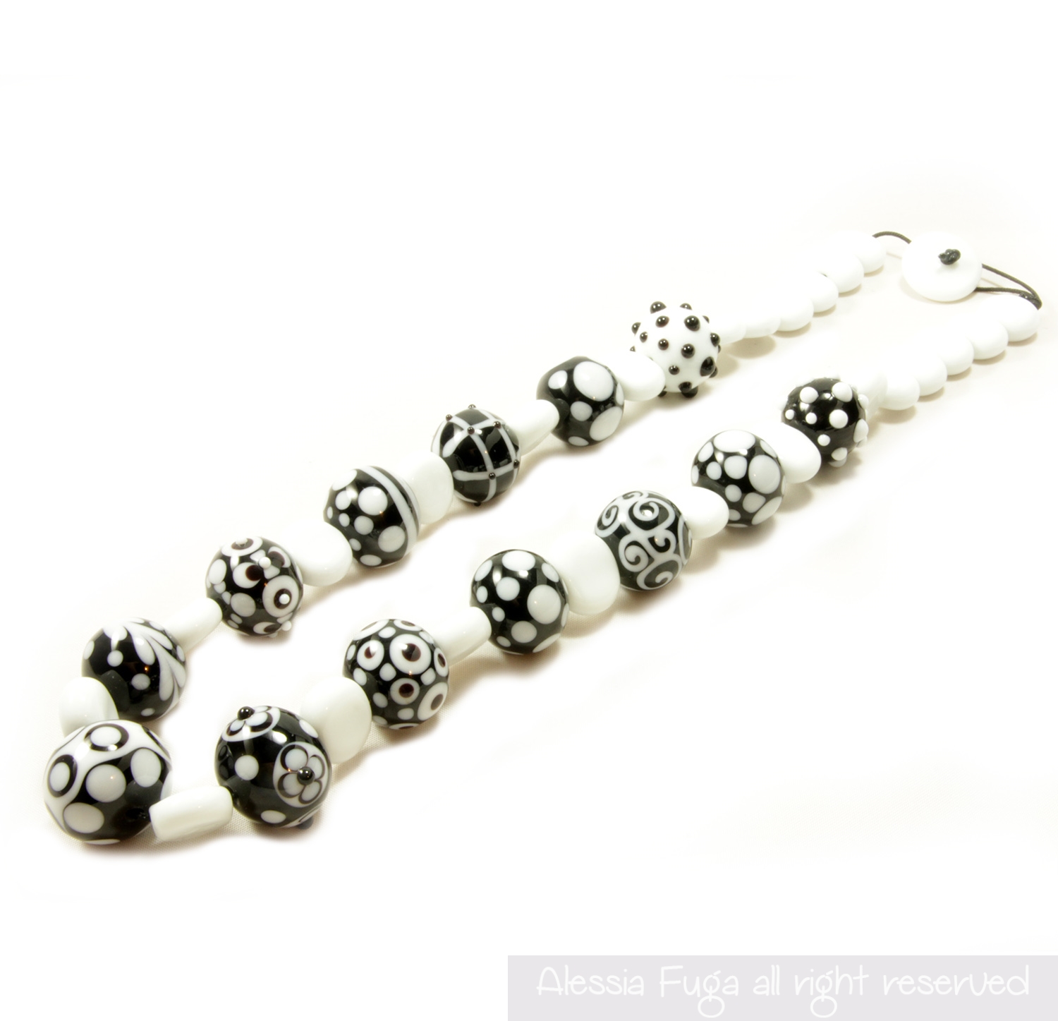 Lampwork necklace "13" by Alessia Fuga