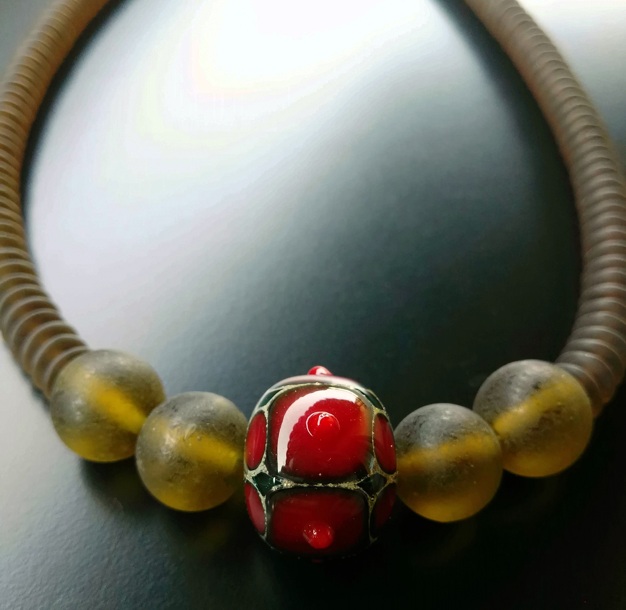 Murano glass bead necklace collana perla vetro di Murano