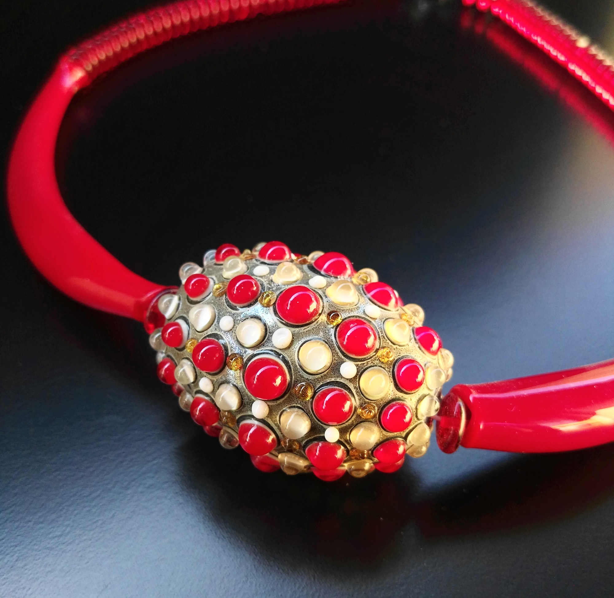 Collana Fenice con tubetti soffiati