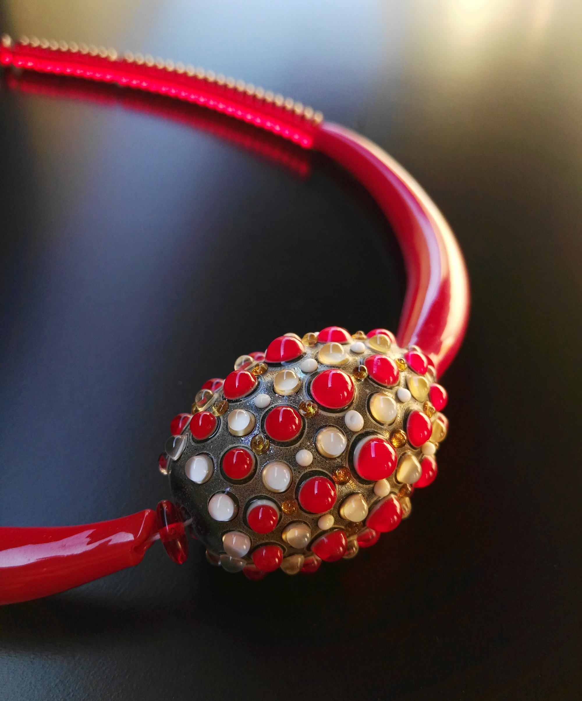 Collana Fenice con tubetti soffiati