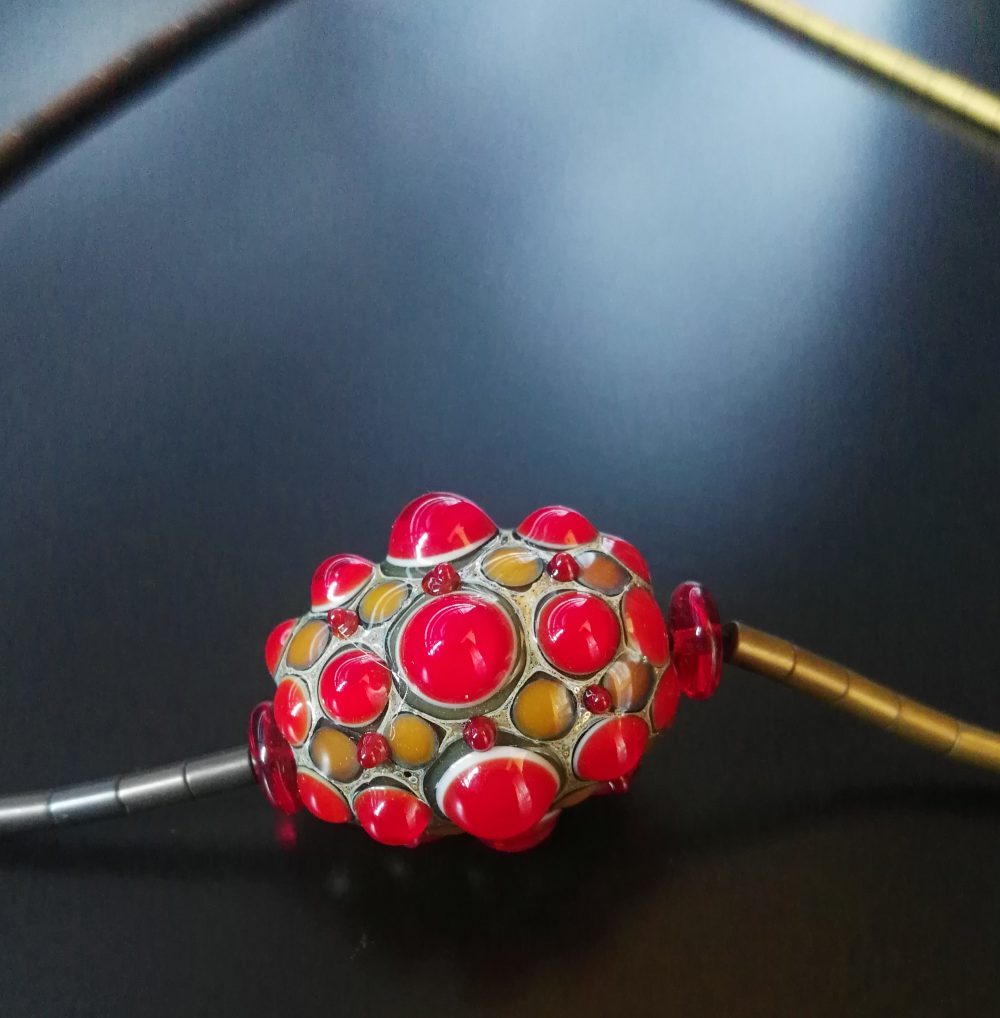 [:it]Collana con perla in vetro di Murano handmade da Alessia Fuga[:en]Murano glass bead necklace collana perla vetro di Murano[:]