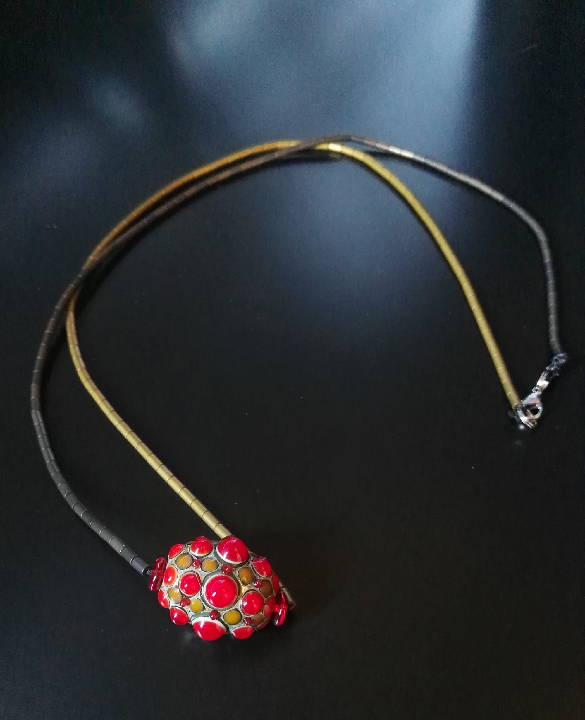 (English) Murano glass bead necklace collana perla vetro di Murano