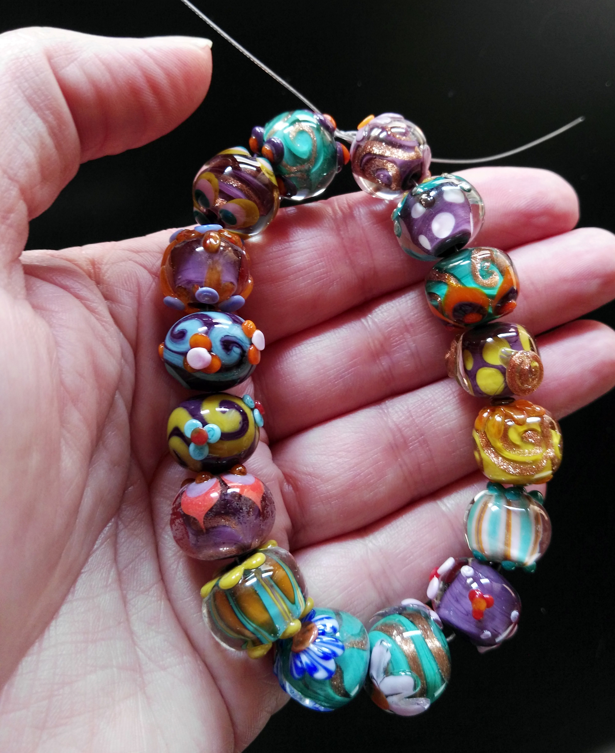 Set di perle in vetro di Murano- Murano glass beads set