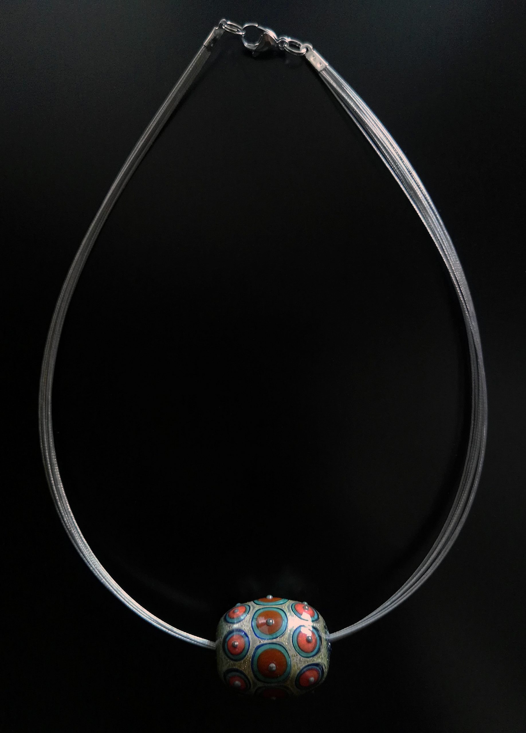 Collana-con-perla-in-vetro-di-Murano-caramello-di-Alessia-Fuga Collana-con-perla-in-vetro-di-Murano-caramello-di-Alessia-Fuga