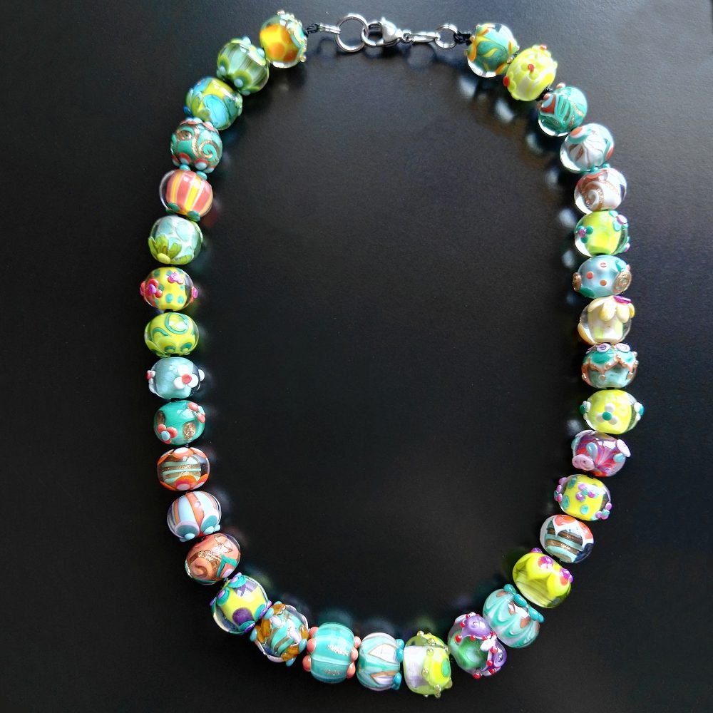 Green Fantasia necklace by Alessia Fuga