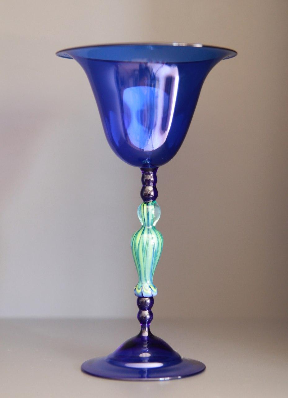 Murano glass goblet by Alessia Fuga