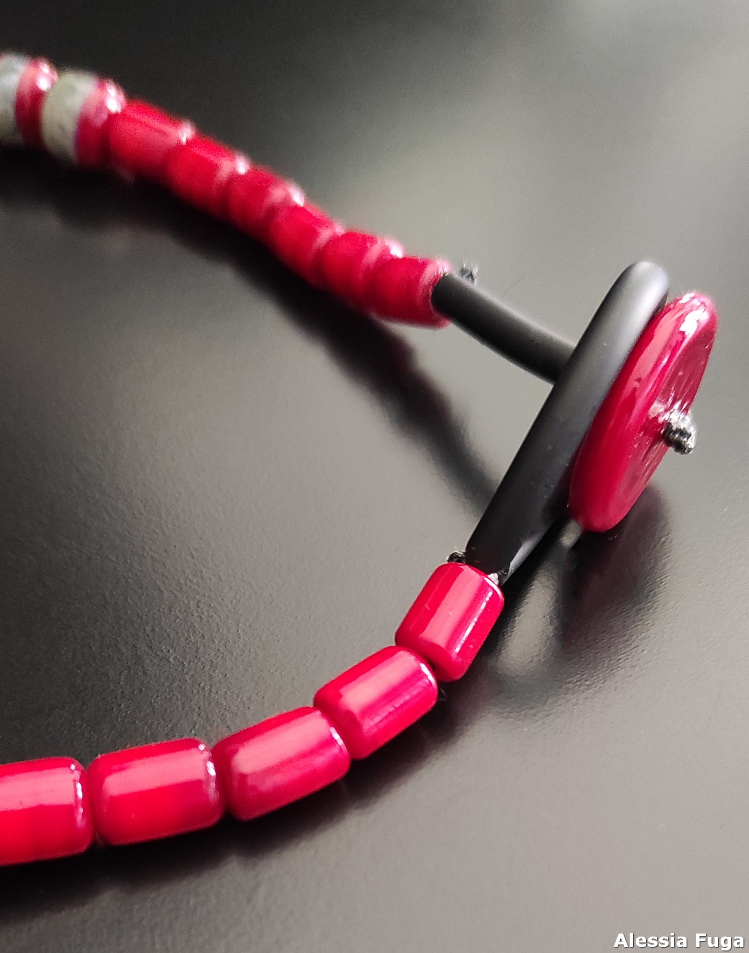 Collana rossa argento 3 Alessia Fuga