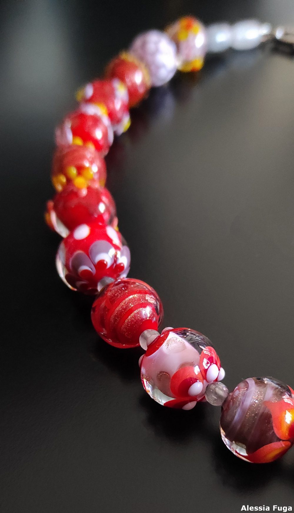 Alessia Fuga - Contemporary Red Murano Glass Necklace