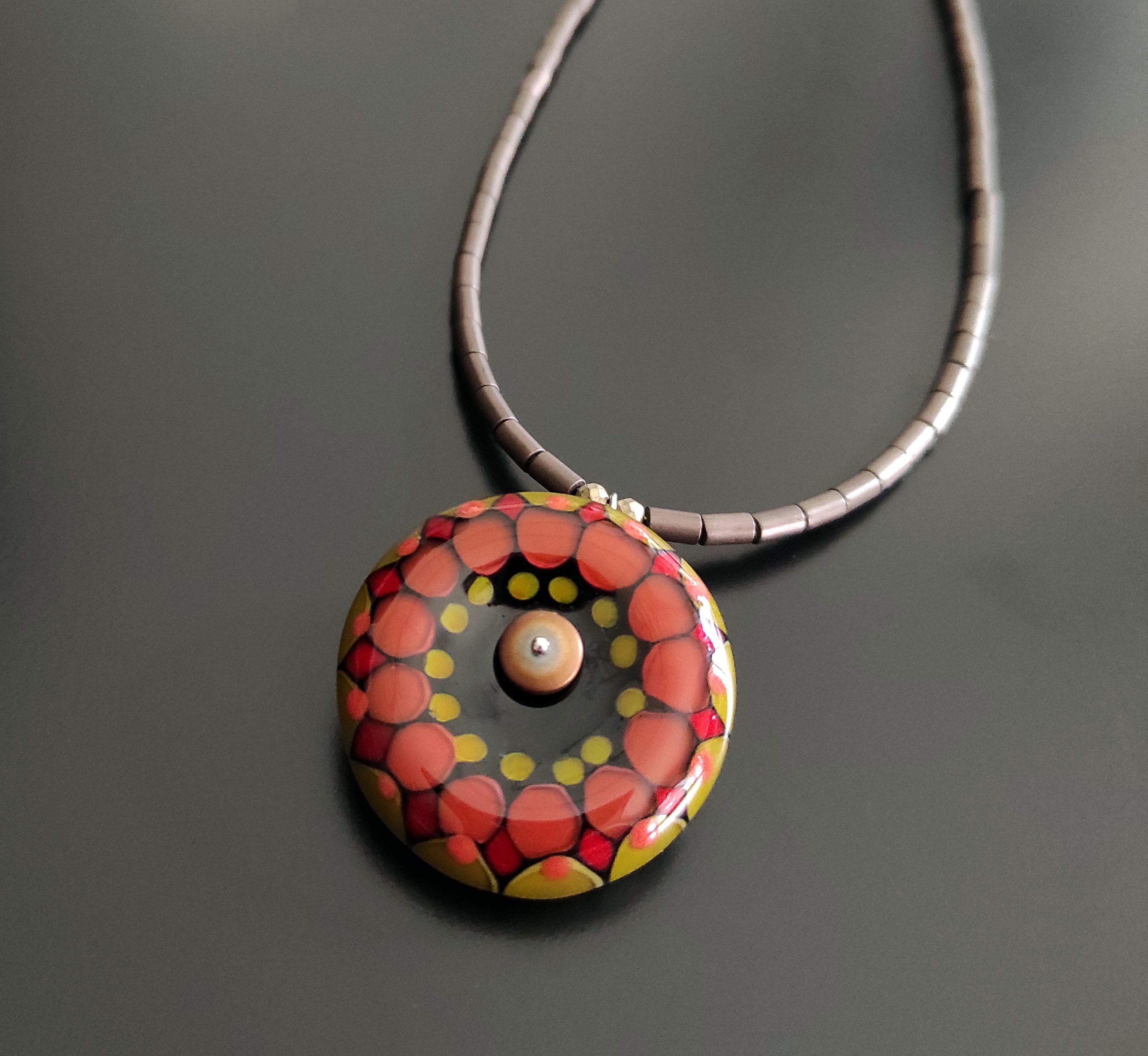 perla a disco in vetro di Murano 1